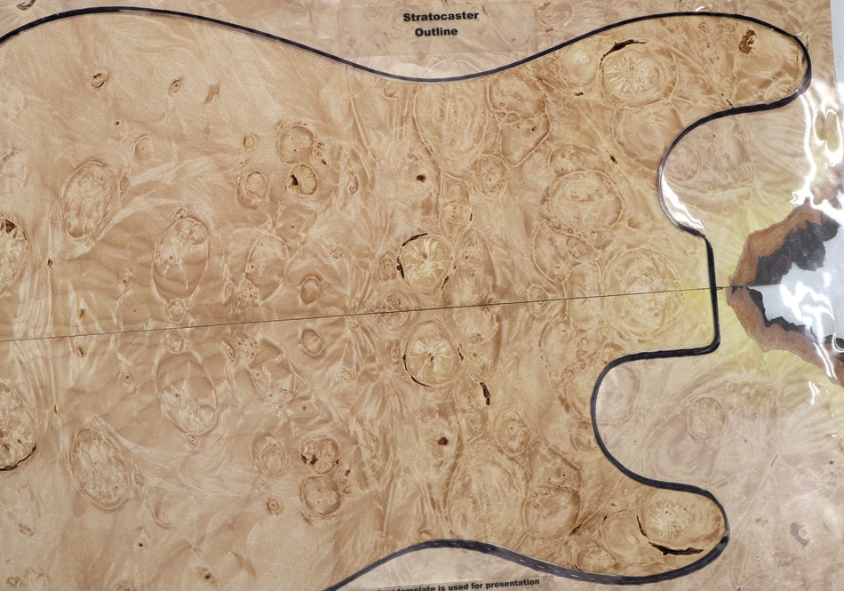 Maple Burl Guitar set, 0.37" thick (GREAT FIGURE) - Stock# 6-6384