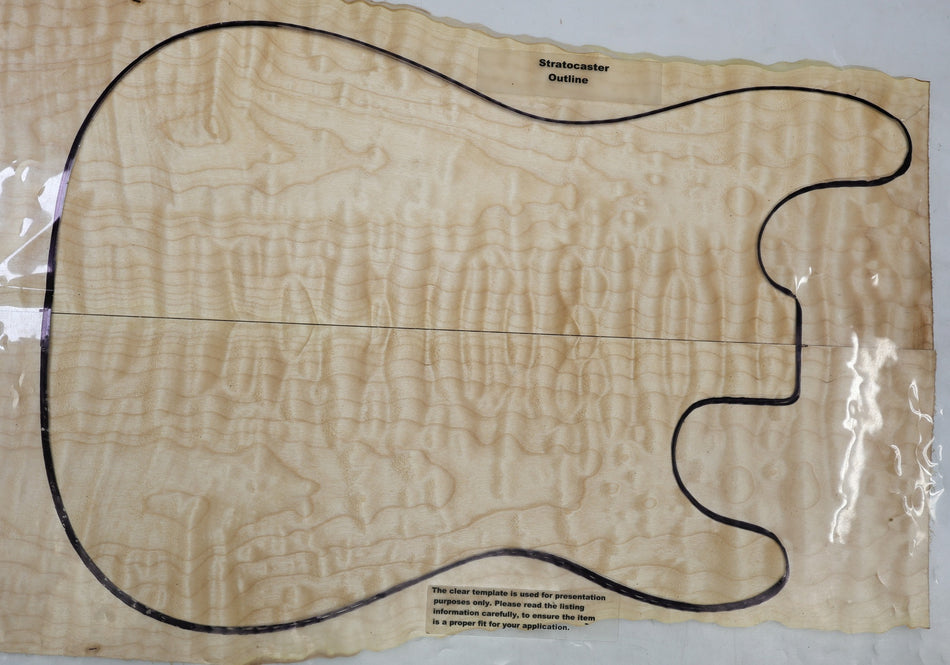 Maple Quilt Guitar set, 0.24" thick (Good Figure) - Stock# 6-6424