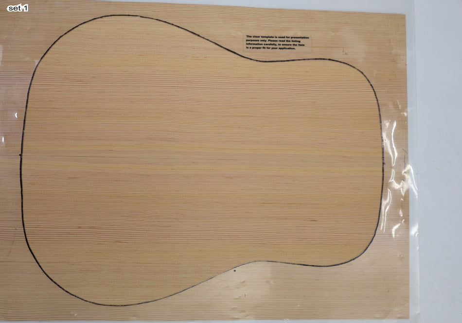 Douglas-Fir Dreadnought, 2 Guitar Sets 0.19" thick (Standard) - Stock# 6-6430