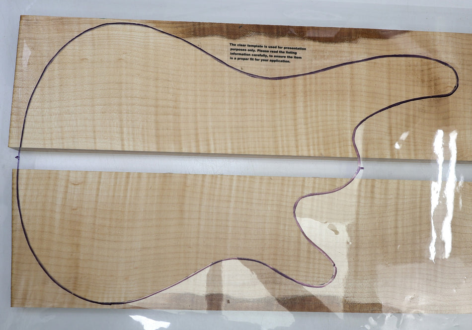 Maple Flame BassWing / Mandolin / Violin set, 1" thick - Stock# 6-6487