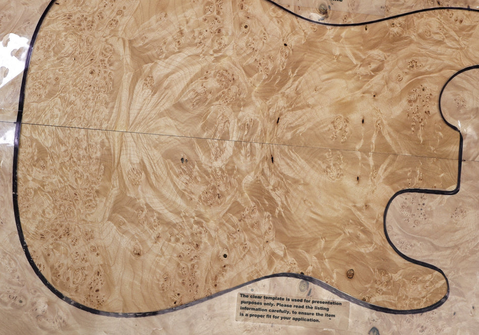 Maple Burl Guitar set, 0.3" thick (+HIGH FIGURE) - Stock# 6-6489