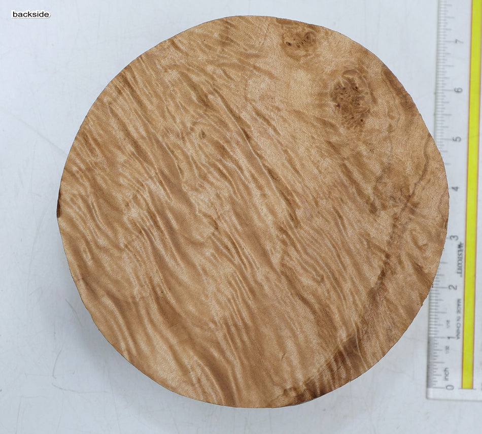 Maple Flame Round 6.5" diameter x 3" (HIGH FIGURE) - Stock# 6-6524