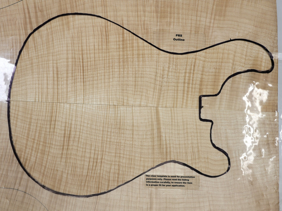 Maple Flame Archtop Guitar set, 0.97" thick (GREAT FIGURE +3★) - Stock# 6-6526