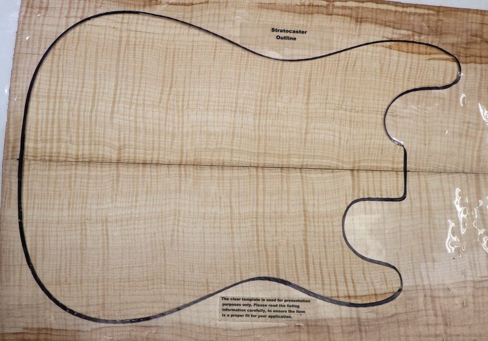 Maple Flame Guitar set, 0.17" thick (HIGH FIGURE) - Stock# 6-6543