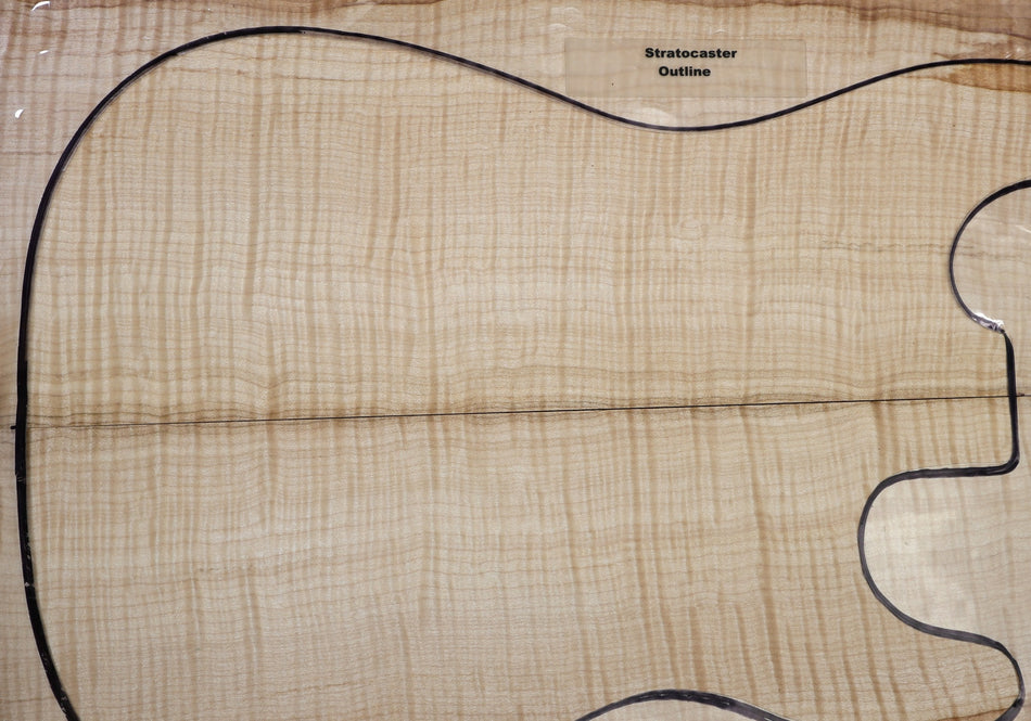 Maple Flame Guitar set, 0.17" thick (HIGH FIGURE) - Stock# 6-6543