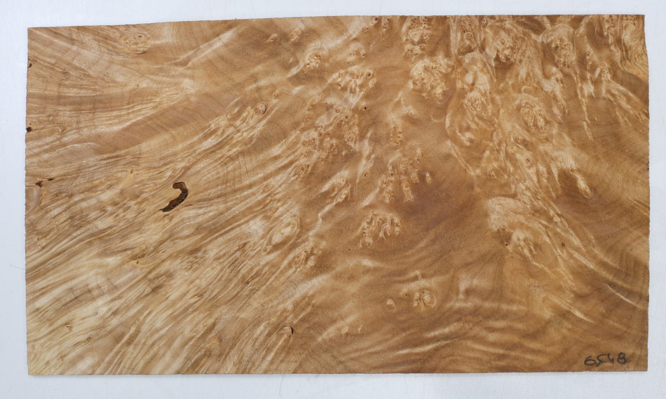 Maple Burl Piece, 0.22" x 7.8" x 13.7" (GREAT FIGURE) - Stock# 6-6548