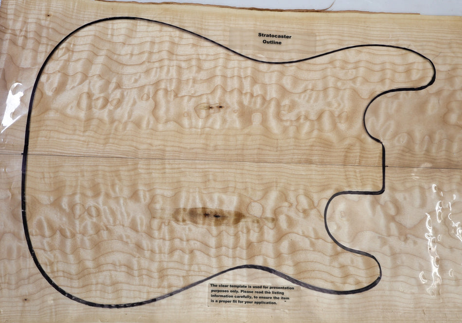 Maple Quilt Guitar set, 0.24" thick (Great Figure, 2nd) - Stock# 6-6549