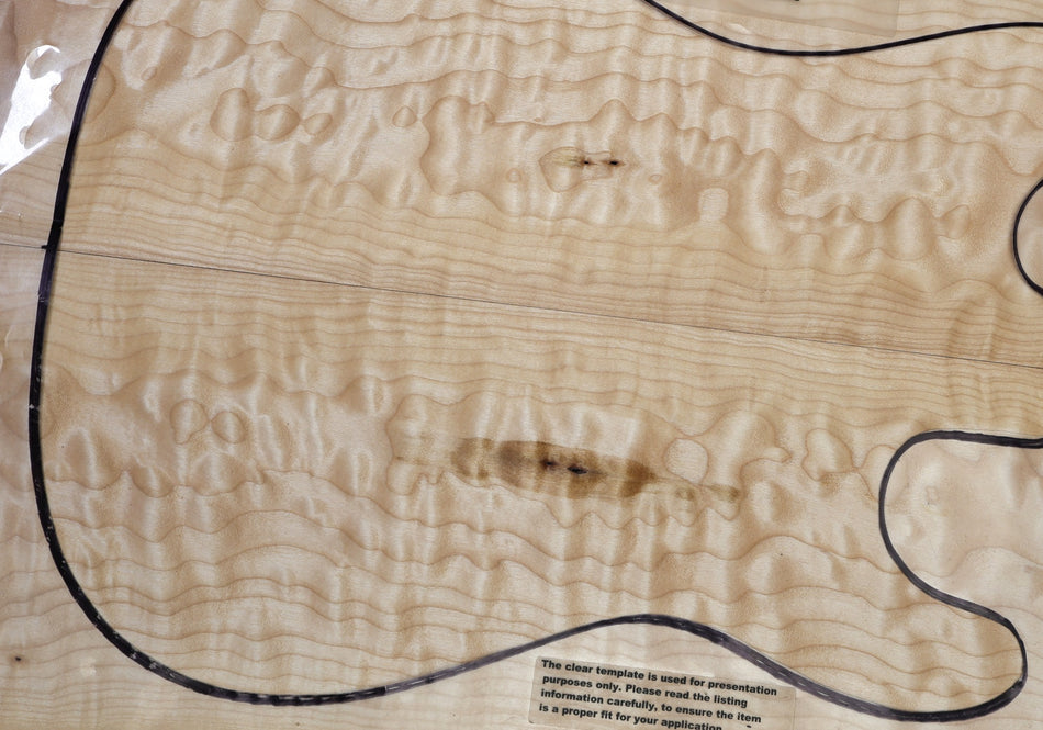 Maple Quilt Guitar set, 0.24" thick (Great Figure, 2nd) - Stock# 6-6549