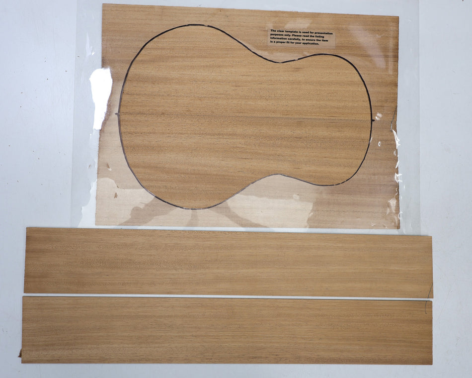 Back & Side set Khaya African Mahogany, Baritone Ukulele / Flat Mandolin - Stock# 6-6563