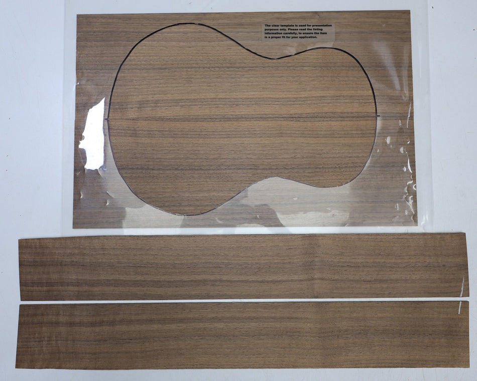 Back & Side set Walnut (Black) Baritone Ukulele / Flat Mandolin - Stock# 6-6564