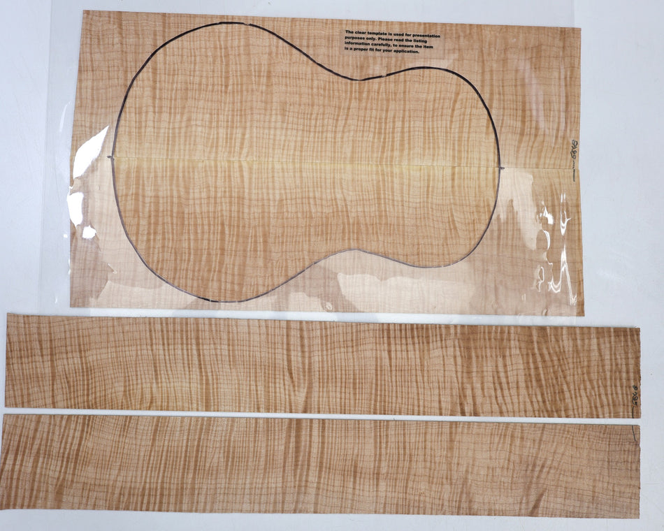Back & Side set Maple Flame Ukulele / Flat Mandolin (+HIGH FIGURE +4★) - Stock# 6-6648