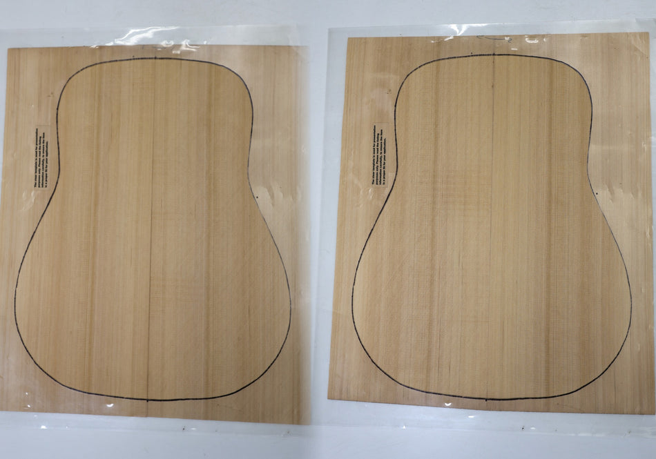 Red Cedar Dreadnought, 2 Guitar Sets 0.17" thick (+Factory) - Stock# 6-6670