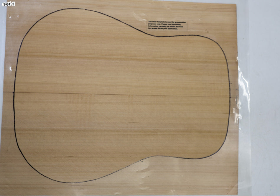 Red Cedar Dreadnought, 2 Guitar Sets 0.17" thick (+Factory) - Stock# 6-6670