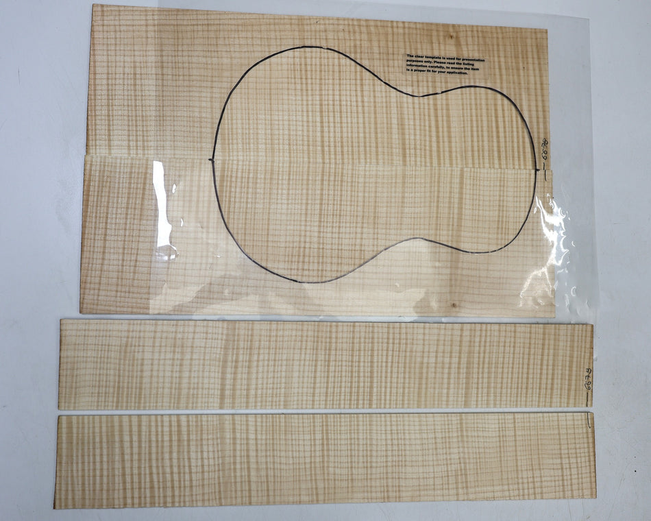 Back & Side set Maple Flame Ukulele / Flat Mandolin (+HIGH FIGURE +4★) - Stock# 6-6678
