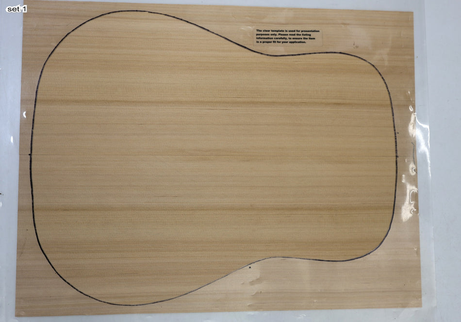 Red Cedar Dreadnought, 2 Guitar Sets 0.17" thick (+Factory) - Stock# 6-6684