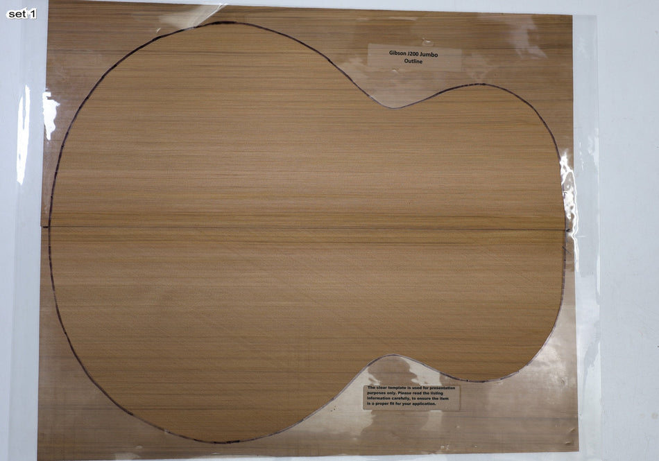 Red Cedar Jumbo, 2 Guitar Sets 0.17" thick (Factory) - Stock# 6-6688
