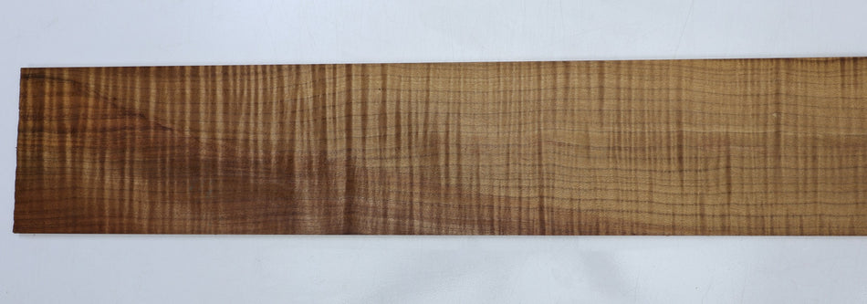 Torrefied Maple Flame Bass Fingerboard, 0.26" x 4" x 31" unslotted (GREAT FIGURE) - Stock# 6-6695