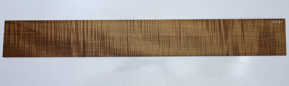 Torrefied Maple Flame Bass Fingerboard, 0.26" x 4" x 31" unslotted (GREAT FIGURE) - Stock# 6-6695