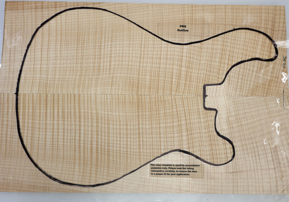 Maple Flame Guitar set, 1.1" thick (PREMIUM FIGURE) - Stock# 6-6696