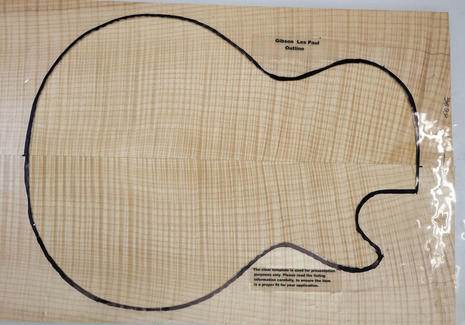 Maple Flame Guitar set, 1.1" thick (PREMIUM FIGURE) - Stock# 6-6696