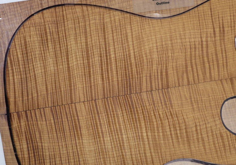 Torrefied Maple Flame Guitar set, 0.25" thick (HIGH FIGURE 4★) - Stock# 6-6697