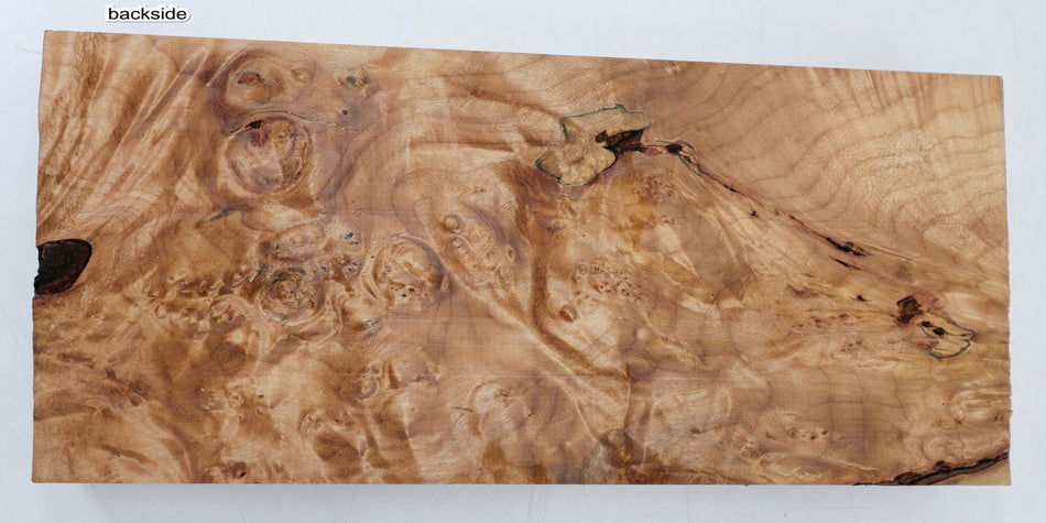 Maple Burl Piece, 0.22" x 6.5" x 11" (GREAT FIGURE) - Stock# 6-6718