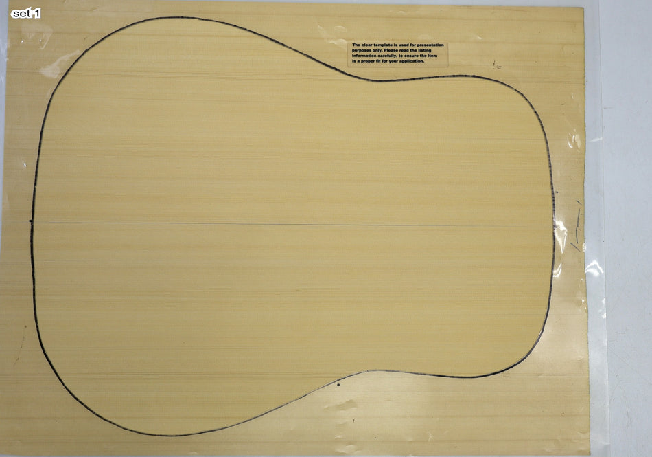 Yellow Cedar Dreadnought, 2 Guitar Set, 0.165" thick (Standar 3★) - Stock# 6-6745