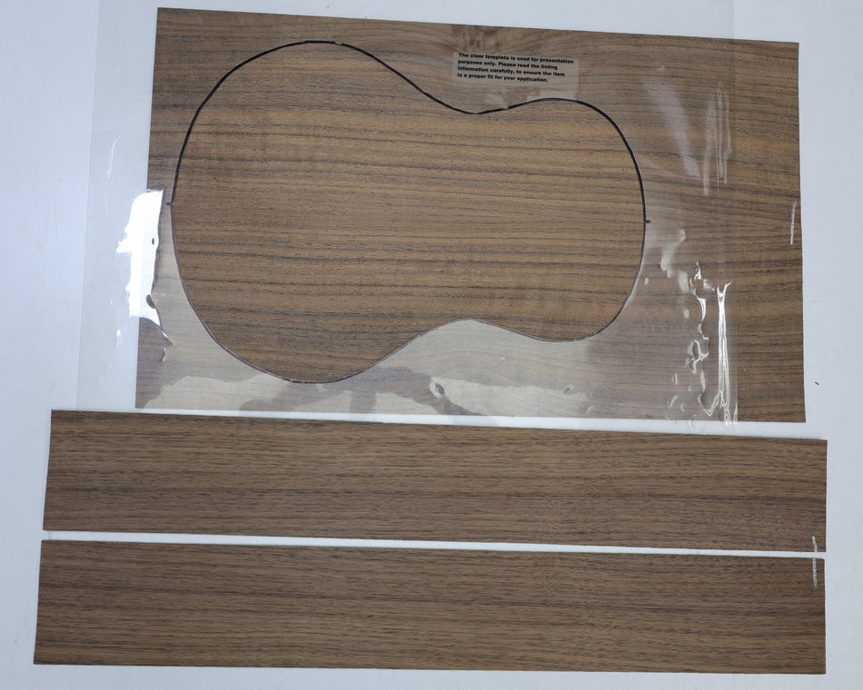 Back & Side set Walnut (Black) Baritone Ukulele / Flat Mandolin - Stock# 6-6758