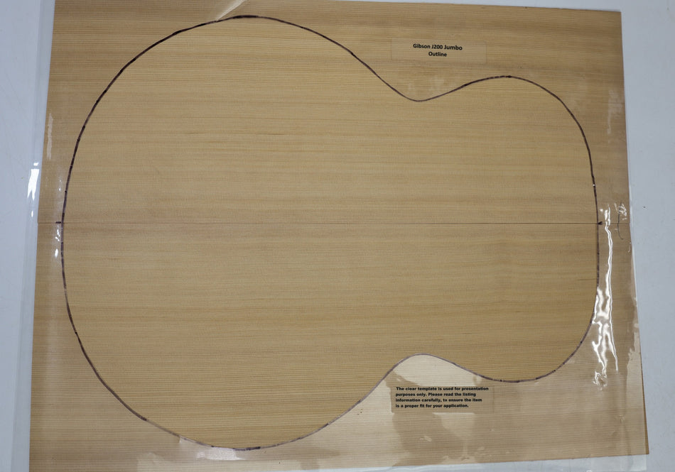 Red Cedar Jumbo Guitar Set, 0.13" thick (Standard) - Stock# 6-6768