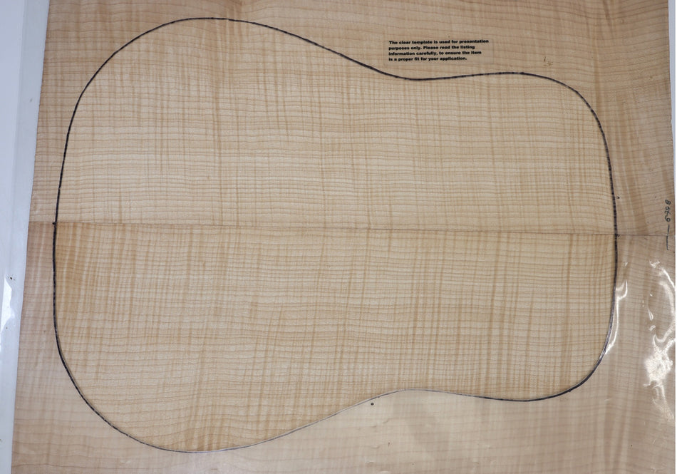Back & Side set Maple Flame, Dreadnought (Great Figure 3★) - Stock# 6-6798