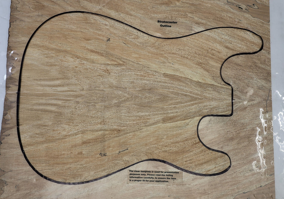 Spalted Maple Guitar set, 0.34" thick - Stock# 6-6815