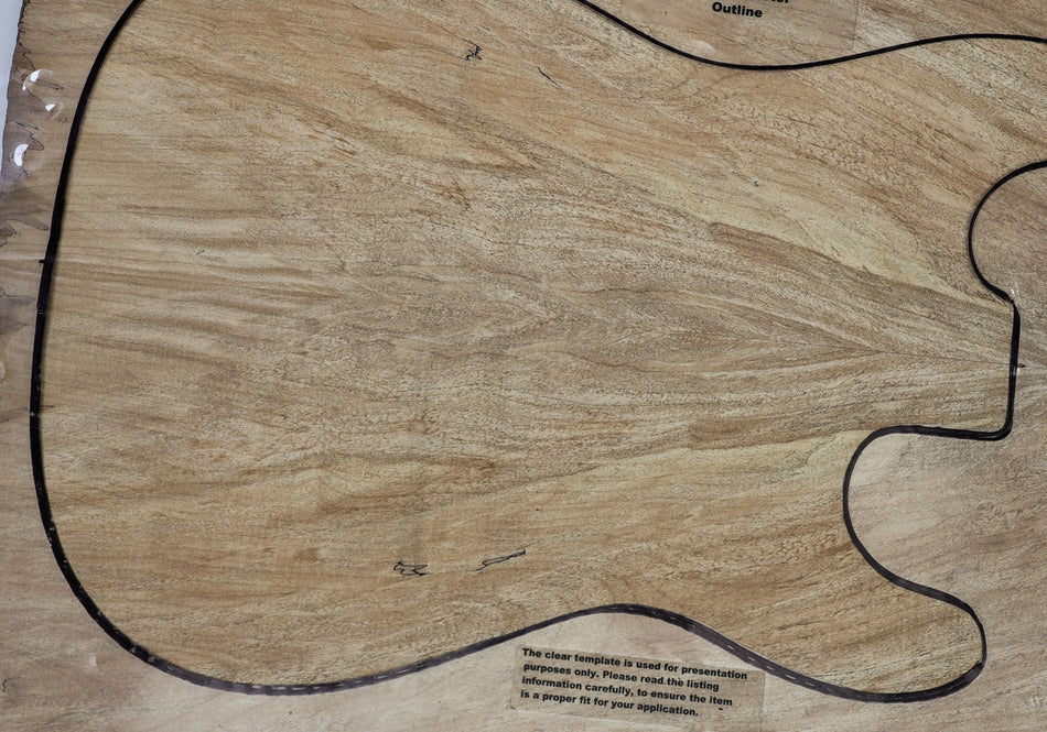 Spalted Maple Guitar set, 0.34" thick - Stock# 6-6815