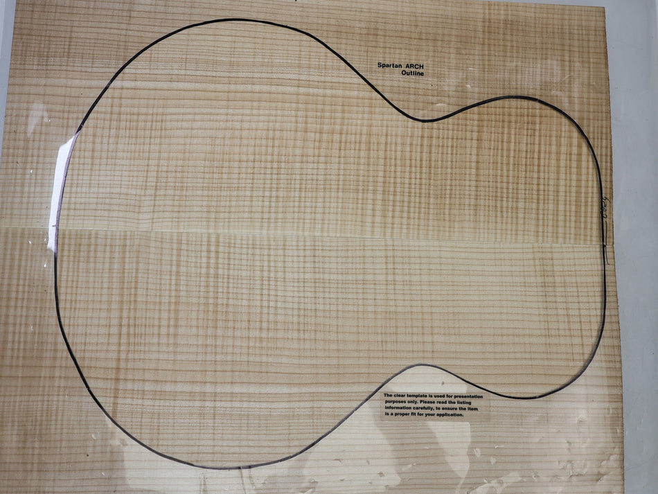 Maple Flame Archtop Guitar set, 1" thick (Great Figure) - Stock# 6-6824