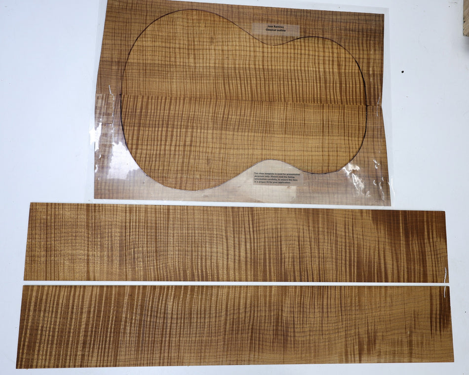 Back & Side set Torrefied Maple Flame, Classical (+HIGH FIGURE +4★)- Stock# 6-6870