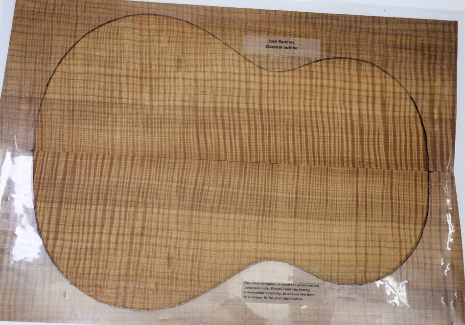 Back & Side set Torrefied Maple Flame, Classical (+HIGH FIGURE +4★)- Stock# 6-6870