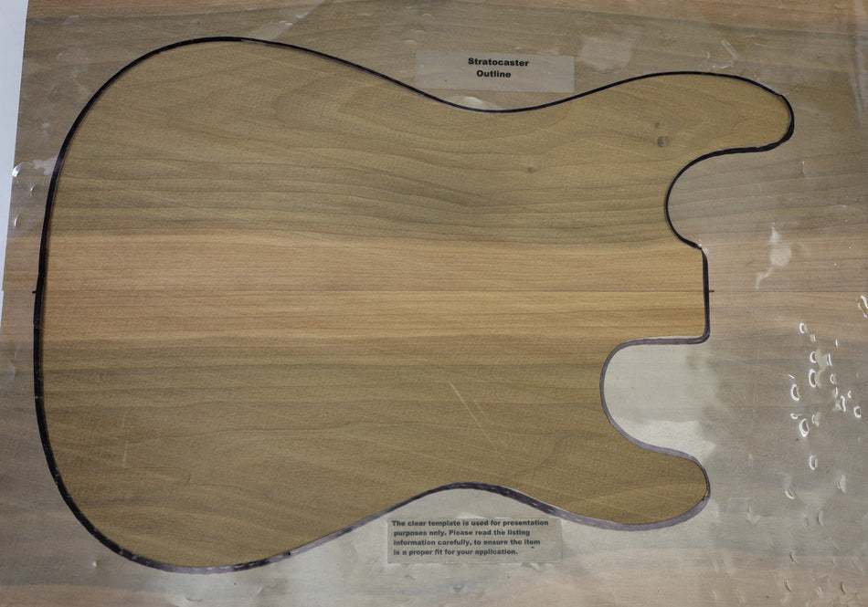 Torrefied Tulip Poplar body blank, unglued 2pc, 1.79" thick - Stock# 6-6877