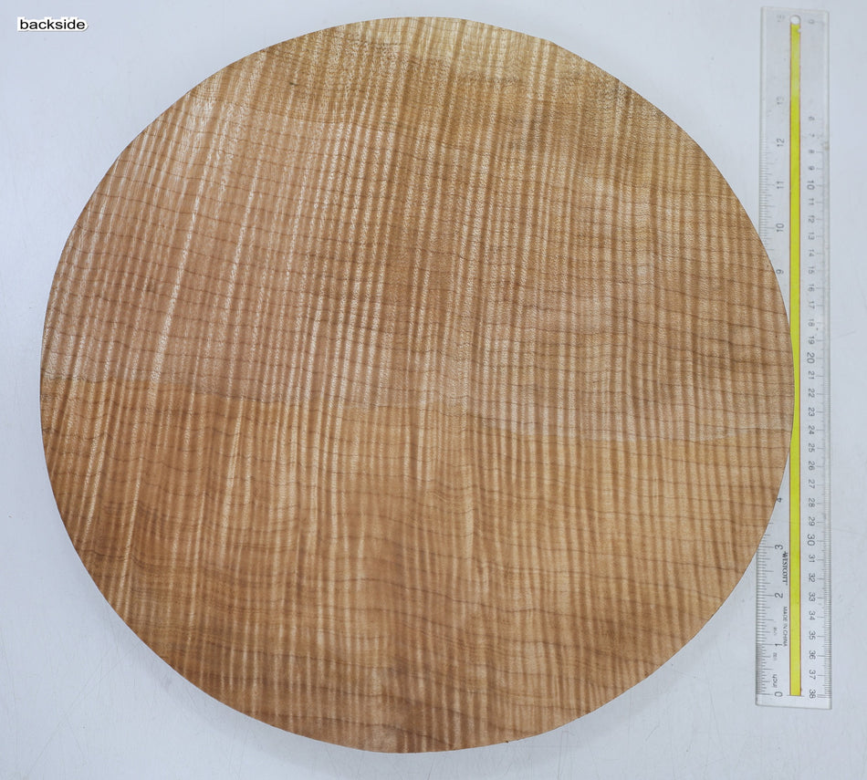 Maple Flame Round 14" diameter x 2.85" (PREMIUM FIGURE) - Stock# 6-6907