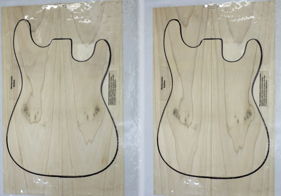 2 matched Tulip Poplar Guitar sets, 0.26" thick - Stock# 6-6918