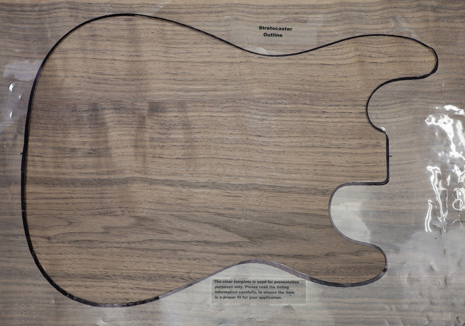 Walnut (Black) body blank, Glued 3pc, 1.88" thick - Stock# 6-6927