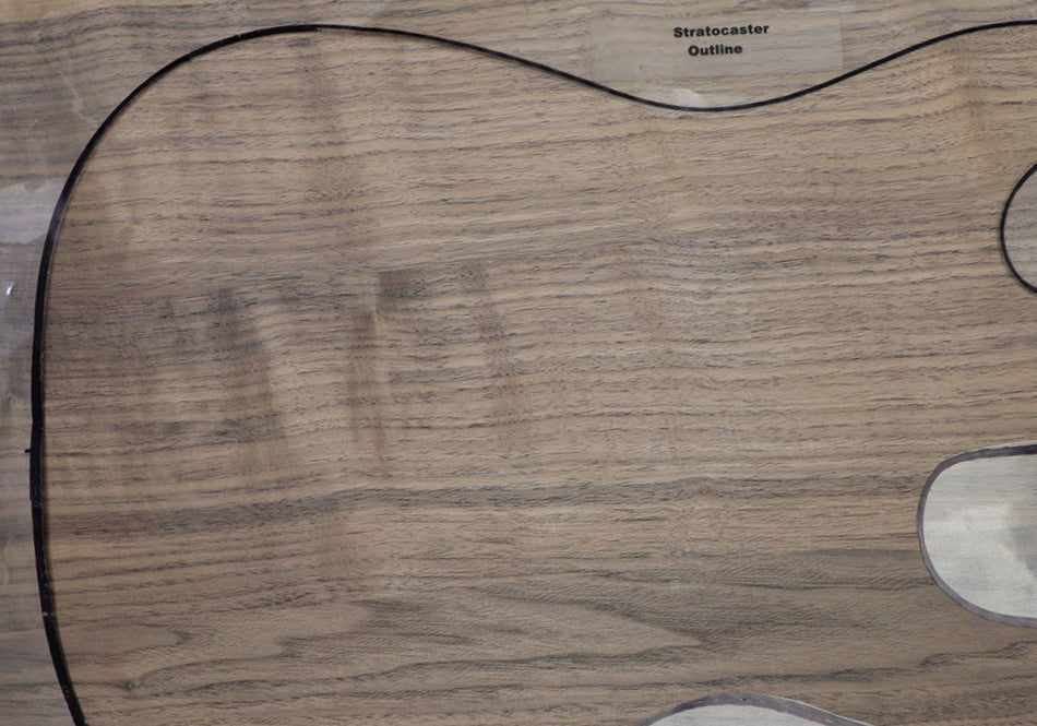 Walnut (Black) body blank, Glued 3pc, 1.88" thick - Stock# 6-6927