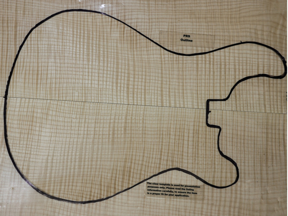 Maple Flame Archtop Guitar set, 1" thick (PREMIUM FIGURE) - Stock# 6-6940