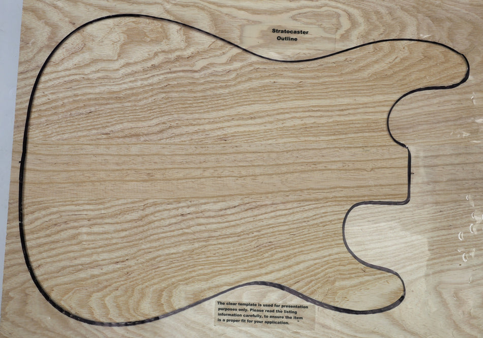 Swamp Ash body blank, Glued 3pc, 1.94" thick (+STANDARD) - Stock# 6-6942
