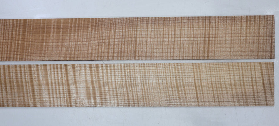 Maple Flame Fingerboards, 2 pieces, 22.2" long, unslotted (HIGH FIGURE 4★) - Stock# 6-6953