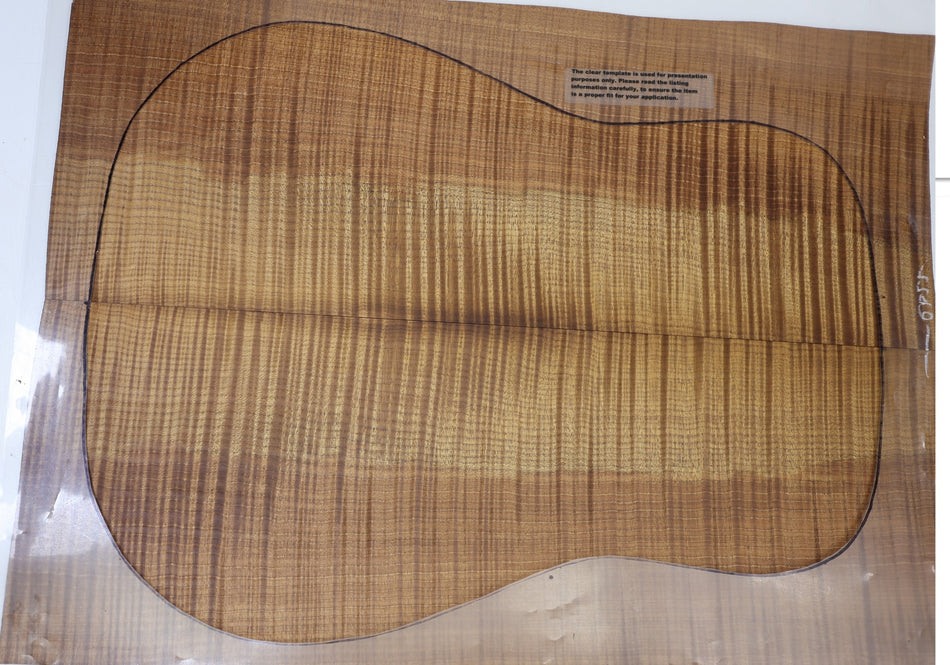 Back & Side set Torrefied Maple Flame, Dreadnought (GREAT FIGURE, 2nd) - Stock# 6-6955