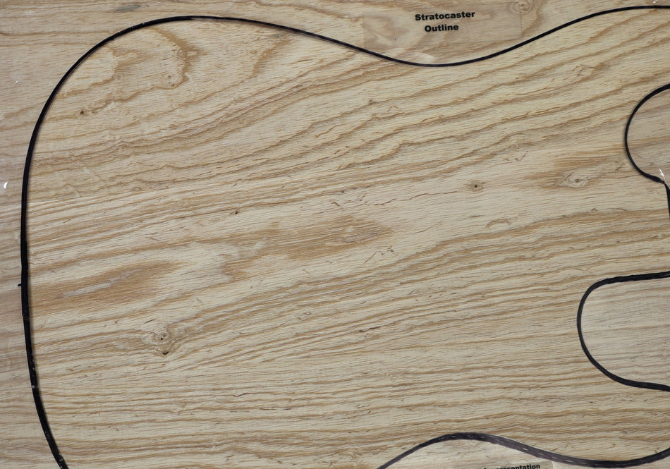 Swamp Ash body blank, Glued 3pc, 1.73" thick (+STANDARD) - Stock# 6-6959