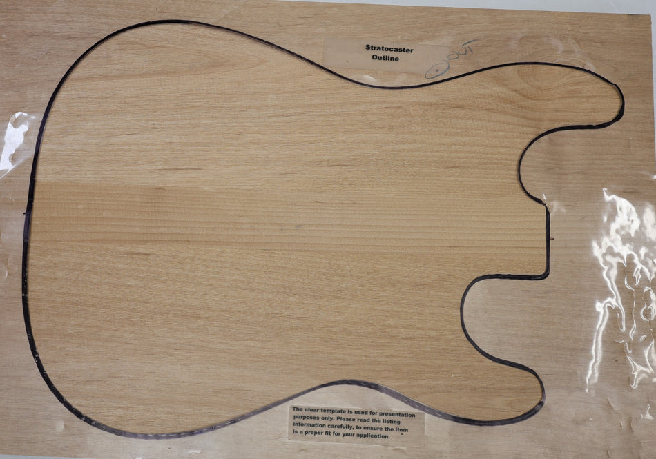 Alder body blank, Glued 3pc, 1.79" thick (+STANDARD) - Stock# 6-6970