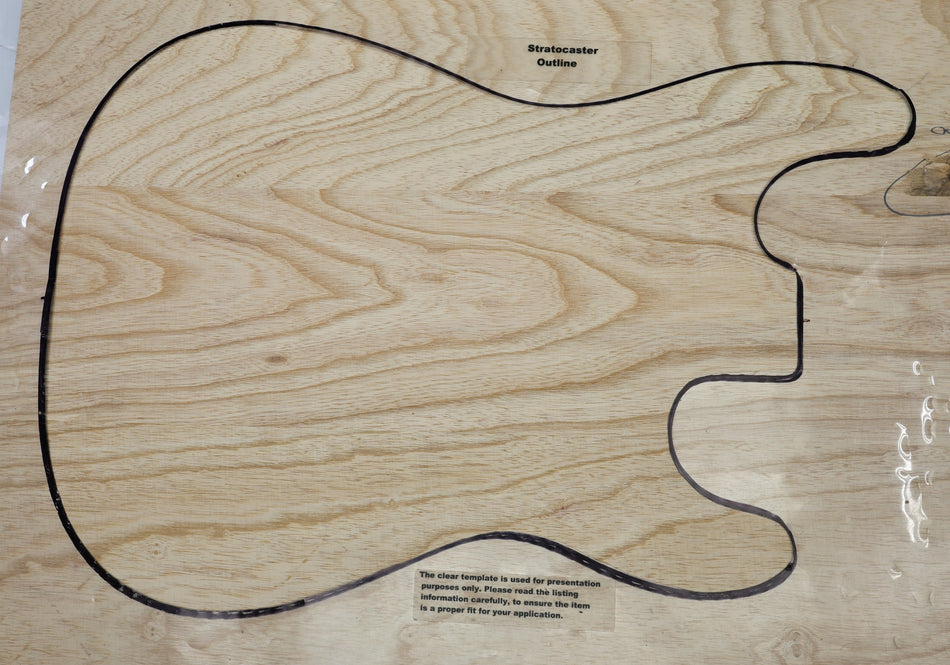 Swamp Ash body blank, Glued 3pc, 1.81" thick (+STANDARD) - Stock# 6-6971