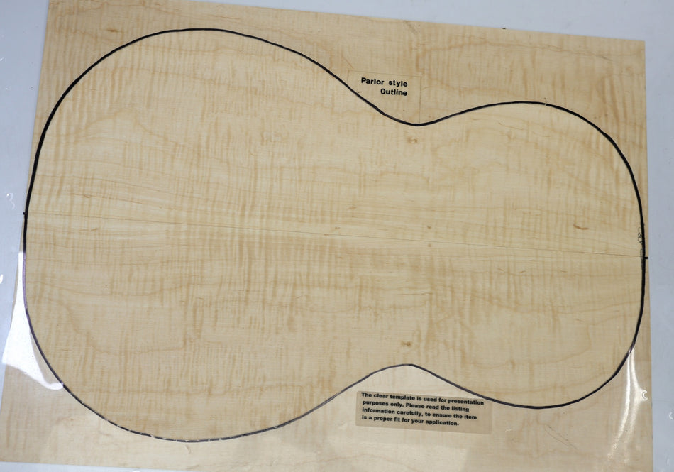 Back & Side set Silver Maple Flame, Parlor - Stock# 6-6976