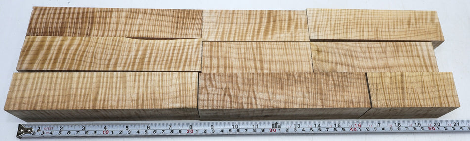 Maple Flame 1.65" x 1.65" x 20", 3 Rows (random lengths, 4" minimum, HIGH FIGURE) - Stock# 6-6978