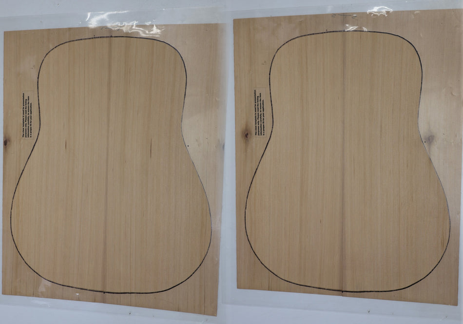 Red Cedar Dreadnought, 2 Guitar Sets 0.16" thick (Factory) - Stock# 6-6994
